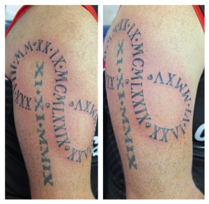 numerals infinity tattoo downpatrick